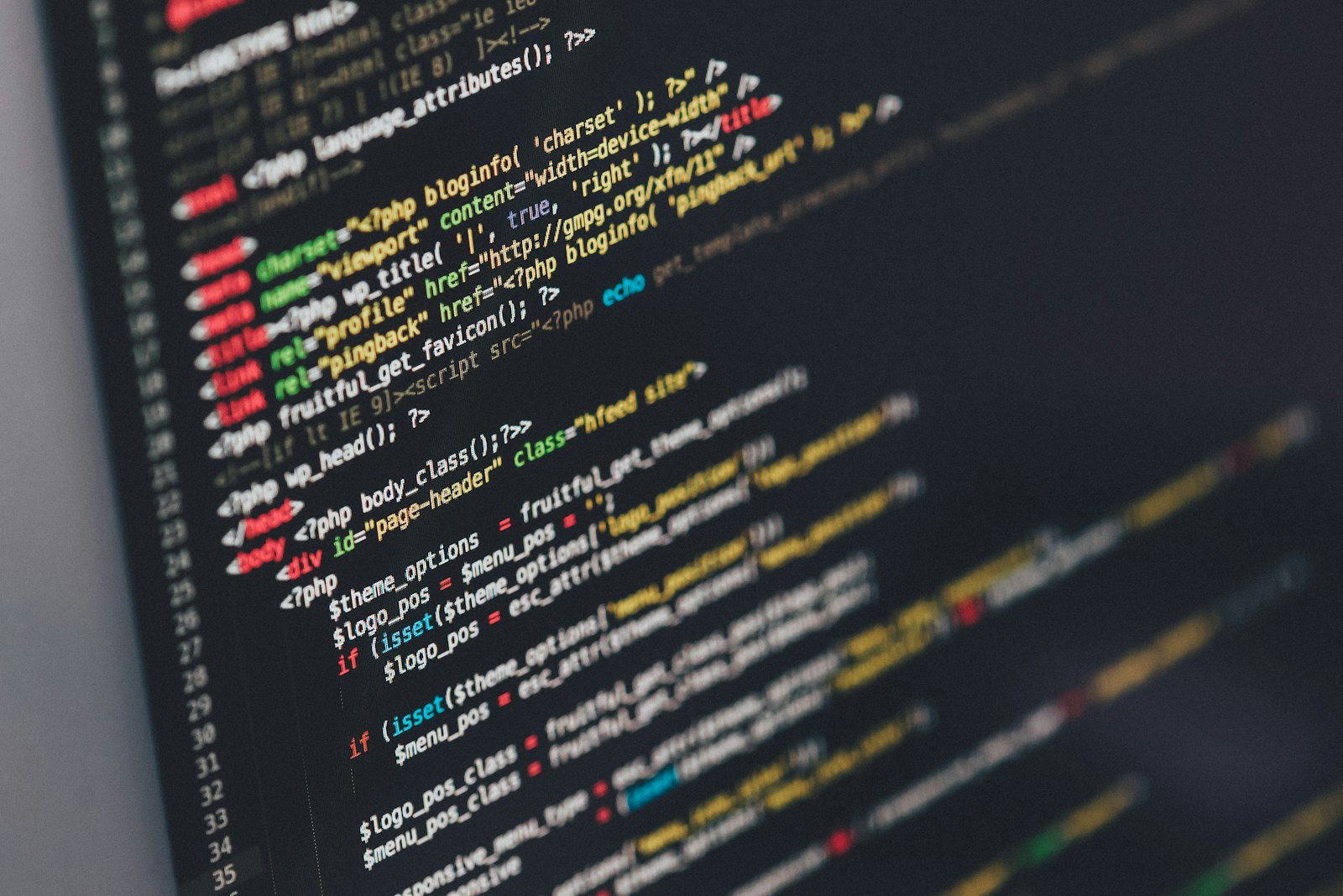 Code on a screen representing custom software development